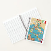 イタリアの漫画の地図 ノートブック (内部)