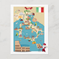 イタリアの漫画の地図