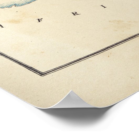 イタリアの漫画の地図(1868年) ポスター (角)