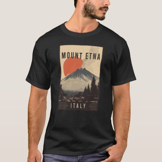 イタリアの火山冒険とエトナ火山を発見しよう Tシャツ (正面)
