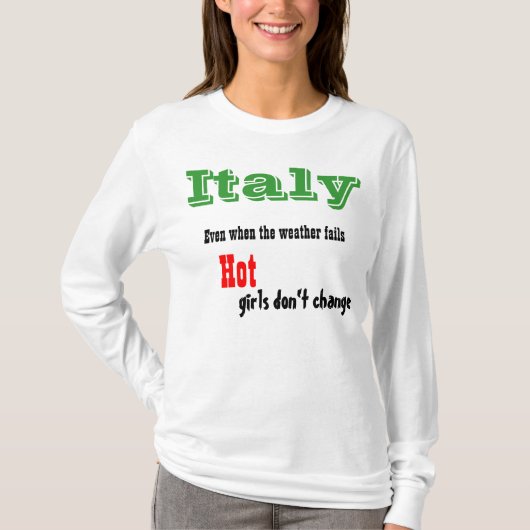 イタリアの熱い女の子Tシャツ Tシャツ (正面)