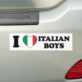 イタリアの男の子大好き バンパーステッカー