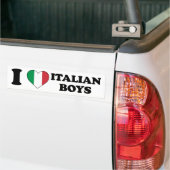 イタリアの男の子大好き バンパーステッカー (トラック上)