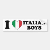 イタリアの男の子大好き バンパーステッカー (正面)
