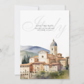 イタリアの目的地の結婚式の日付カードを保存 セーブザデート (正面)