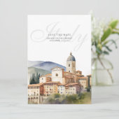 イタリアの目的地の結婚式の日付カードを保存 セーブザデート (スタンド正面)