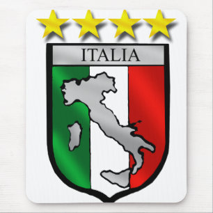 イタリアの盾のイタリアの旗のイタリアの地図 マウスパッド