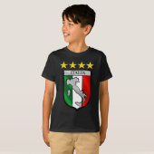 イタリアの盾のイタリアの旗のイタリアの地図 Tシャツ (正面フル)
