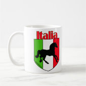 イタリアの種馬の頂上 コーヒーマグカップ (左)