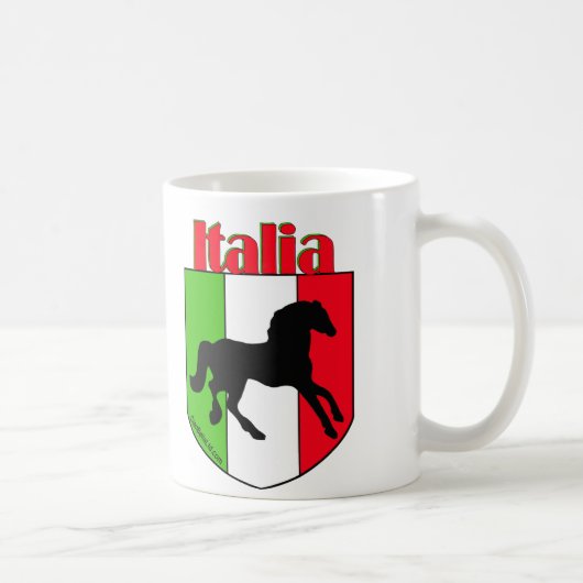 イタリアの種馬の頂上 コーヒーマグカップ (右)