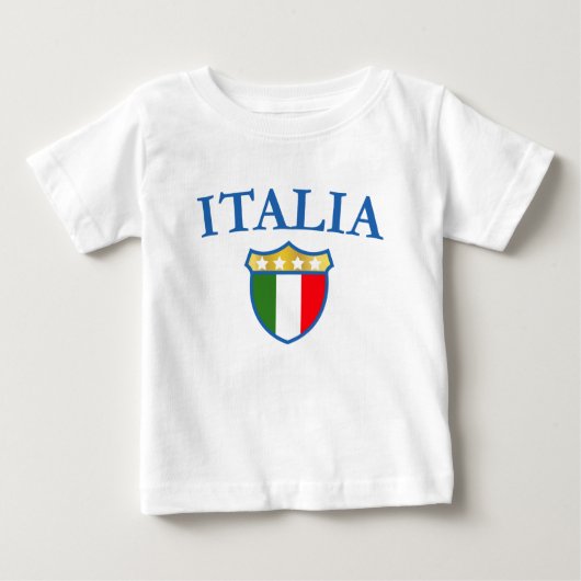 イタリアの紋章のワイシャツ4の星 ベビーTシャツ (正面)