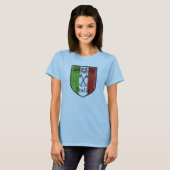 イタリアの紋章の女性用トップス Tシャツ (正面フル)