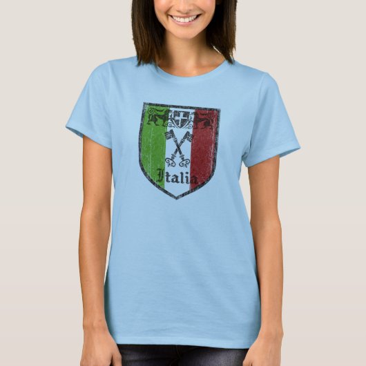 イタリアの紋章の女性用トップス Tシャツ (正面)