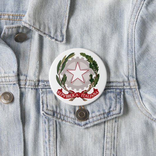 イタリアの紋章付き外衣 缶バッジ (インサイチュ)