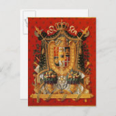 イタリアの紋章、タペストリーのためのデザイン ポストカード (正面/裏面)