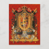 イタリアの紋章、タペストリーのためのデザイン ポストカード (正面)