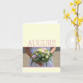 イタリアの結婚式 おめでとう カード (黄色い花)