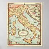 イタリアの絵図by Ernest Dudley Chase 1935 ポスター (正面)