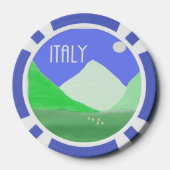 イタリアの絵画風景芸術 ポーカーチップ (裏面)