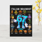 イタリアの脳みそ回転おもしろ67ミーム 誕生日装飾 カード (黄色い花)