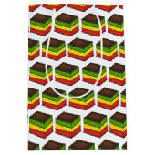 イタリアの虹色7層のクリスマス・クッキー ミディアムペーパーバッグ (正面)