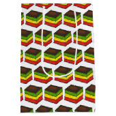 イタリアの虹色7層のクリスマス・クッキー ミディアムペーパーバッグ (裏面)