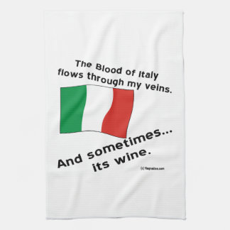 イタリアの血が静脈を流れるとき、時々それはワインになる。 キッチンタオル