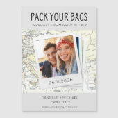 イタリアの行き先結婚式の写真が日付を保存 マグネット招待状 (正面)