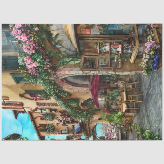 イタリアの街並み エフェメラ デザインシリーズ 7 薄葉紙 (正面)