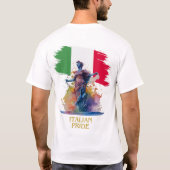 イタリアの誇りを分かち合う分裂した個性 Tシャツ (裏面)
