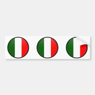 イタリアの質の旗の円 バンパーステッカー