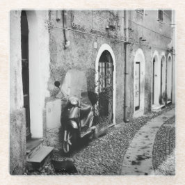 イタリアの通りのスクーター ガラスコースター