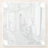 イタリアの通りのスクーター ガラスコースター (裏面)