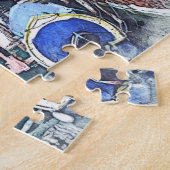 イタリアの運河 ヴェネツィアの反射 ロマンス ジグソーパズル (側面)