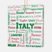 イタリアの都市オーナメントイタリアン – 旗の色 セラミックオーナメント (左)