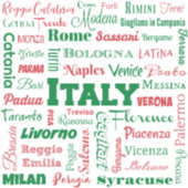 イタリアの都市ビニールのステッイタリアンカー – 旗の色 シール (正面)