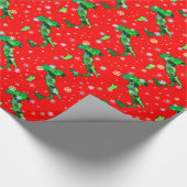 イタリアの陽気なパステル調の雪片そして地図 ラッピングペーパー (角)