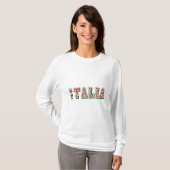 イタリアの非常にイタリアのシンプルでけれどもクールなロゴ Tシャツ (正面フル)