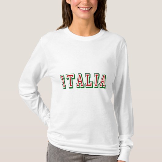 イタリアの非常にイタリアのシンプルでけれどもクールなロゴ Tシャツ (正面)