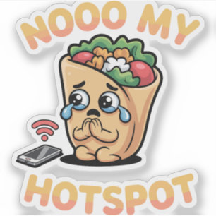 イタリアの面白いブレインロット・ミームのバァ - Nooo My Hotspot シール