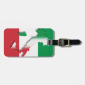 イタリアの革バンドが付いているイタリアンな旗の荷物のラベル ラゲッジタグ (正面横)