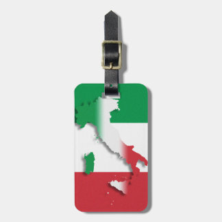 イタリアの革バンドが付いているイタリアンな旗の荷物のラベル ラゲッジタグ