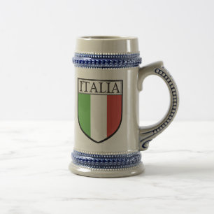 イタリアの頂上ビールステイン/イタリアの旗のマグ ビールジョッキ