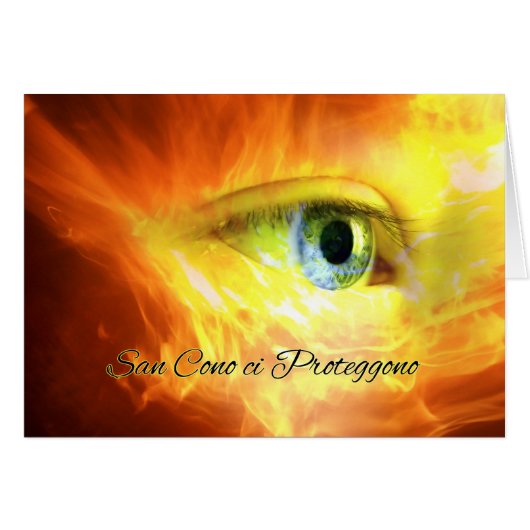 イタリアの顔と炎の聖コノの祭日 (正面横)