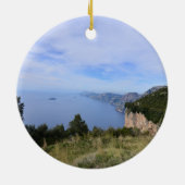 イタリアの風光明媚なアマルフィ海岸 セラミックオーナメント (裏面)
