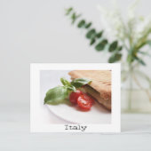 イタリアの食事のテキストポストカード ポストカード (スタンド正面)