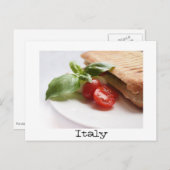 イタリアの食事のテキストポストカード ポストカード (正面/裏面)