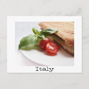 イタリアの食事のテキストポストカード ポストカード