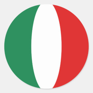 イタリアの魚眼フラグステッカー ラウンドシール