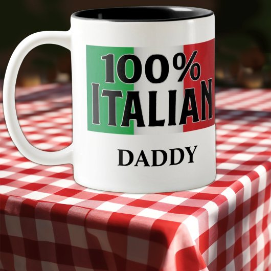 イタリアの100%のイタリアン国旗を作成 ツートーンマグカップ